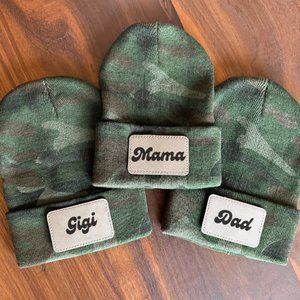 Custom Camo Leather Patch Hats